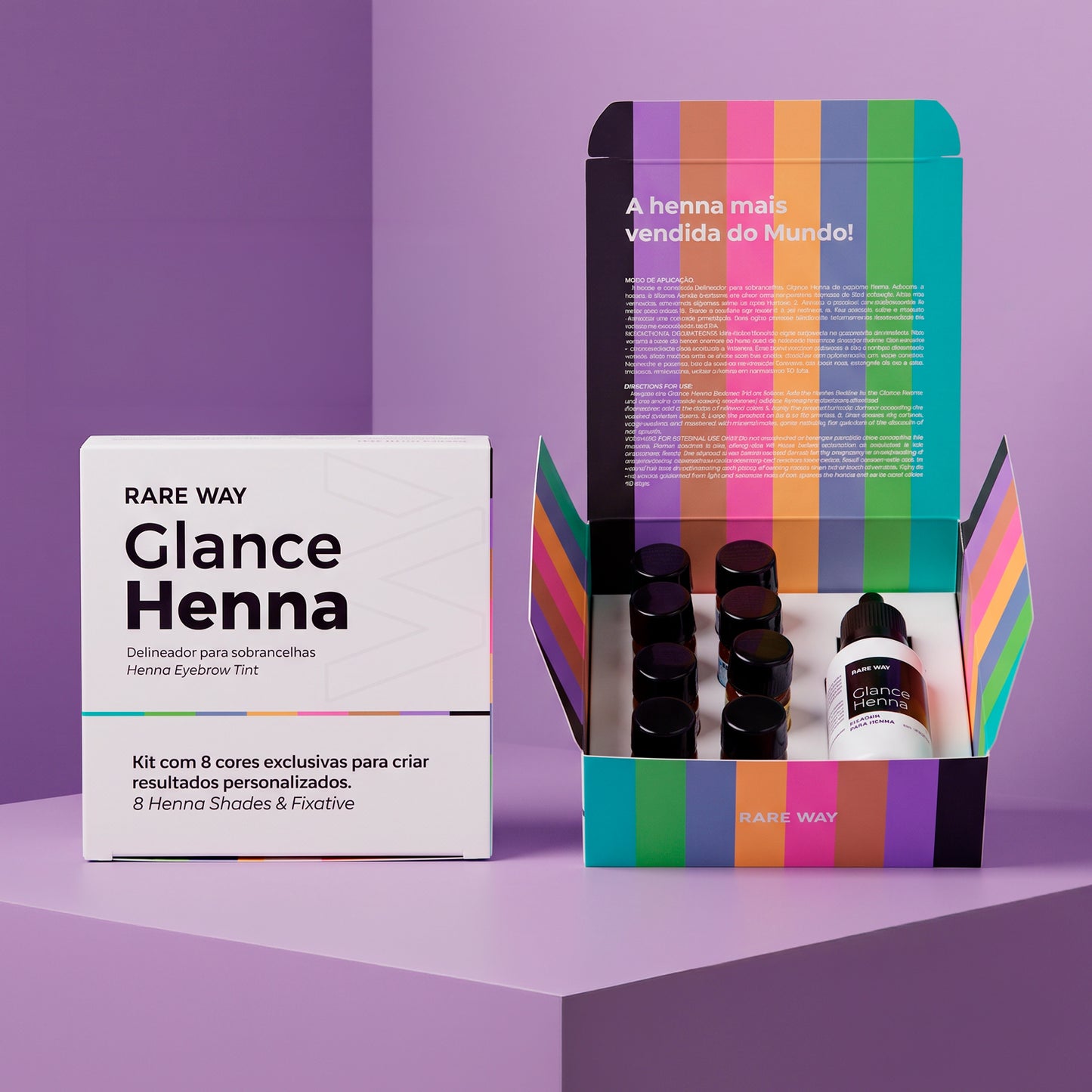 Glance Henna 8 Shade Kit Eyebrow Tint Kit